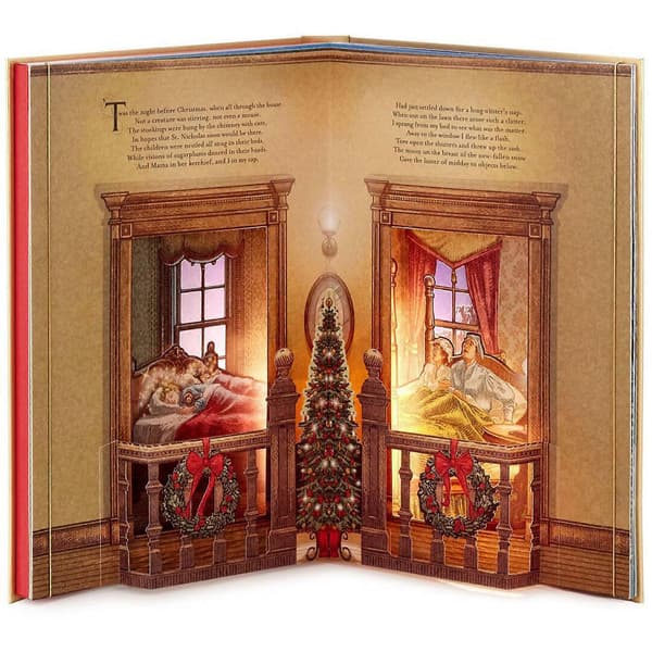 Hallmark The Night Before Christmas Jumbo Pop-Up Bog med Lys og Lyd