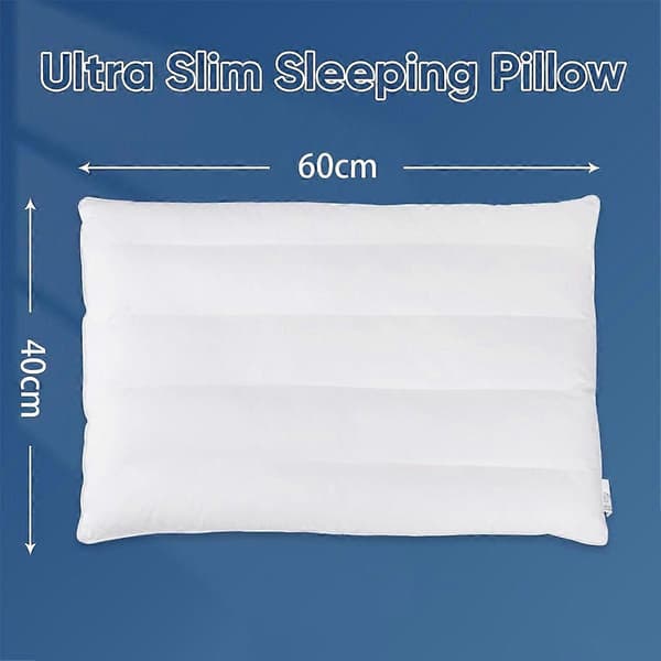 Support Ultrathin Pillow, Offers Slim Bed Pillow for Stomach Sleepers, Rectangular Flat Neck Pillow