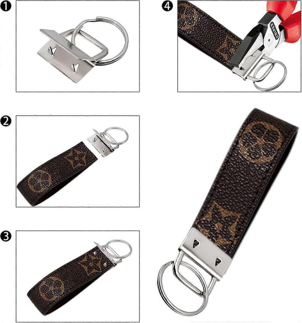 40 Pieces Keychain Hardware, Lanyard Blanks Clip Clasps Pendants, Bracelet Hardware with Keychain
