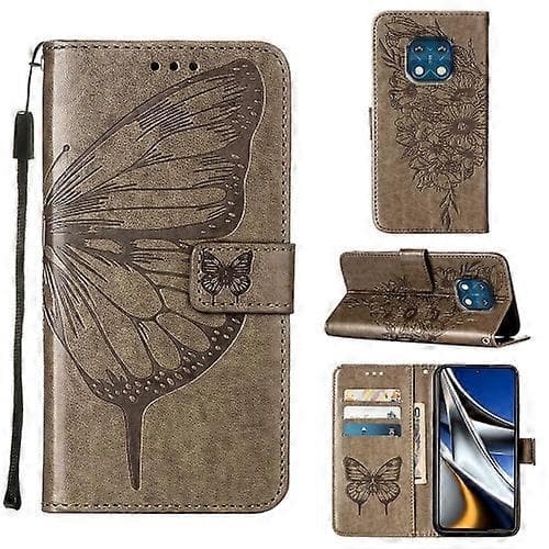 For Nokia XR20 Embossed Butterfly Leather Phone Case