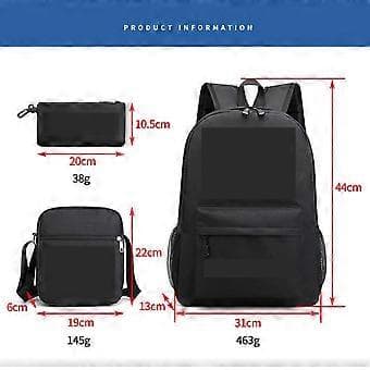 Harry Potter School Bag Backpack Pencil Case Shoulder Bag Three-Piece Set _05