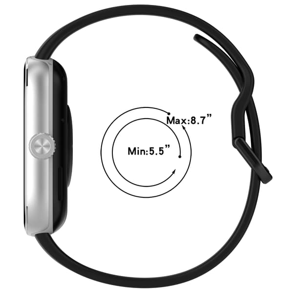 Udskiftningsrem til Redmi Watch 5 - Komfortabel Silikone Sort