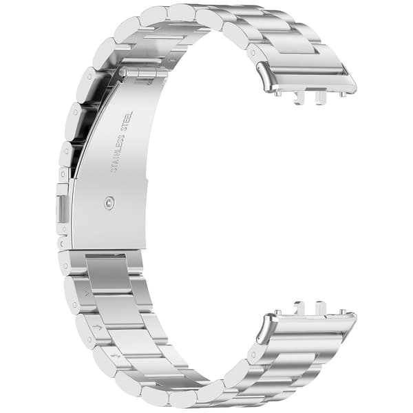 Til Samsung Galaxy Fit 3 Tre Stål Metal Urrem Silver