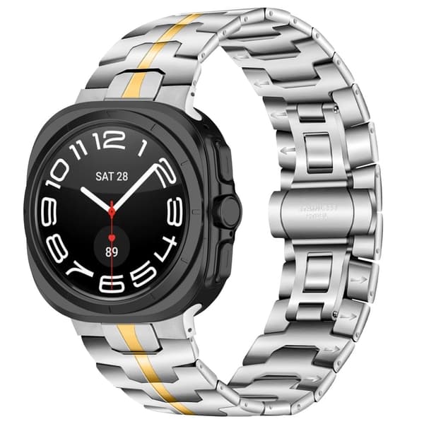 Samsung Galaxy Watch Ultra 47mm urrem i rustfrit stål - Sølv / Guld