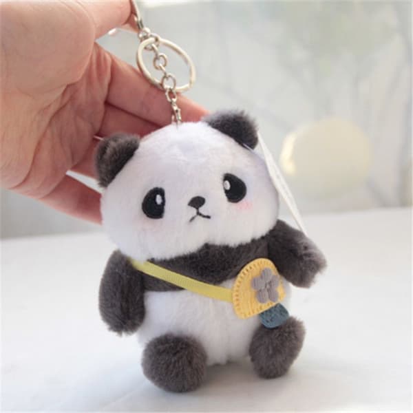 Panda Kawaii Nøglering, Sæt med 2 Søde Vedhæng Bilnøgle Håndtaske