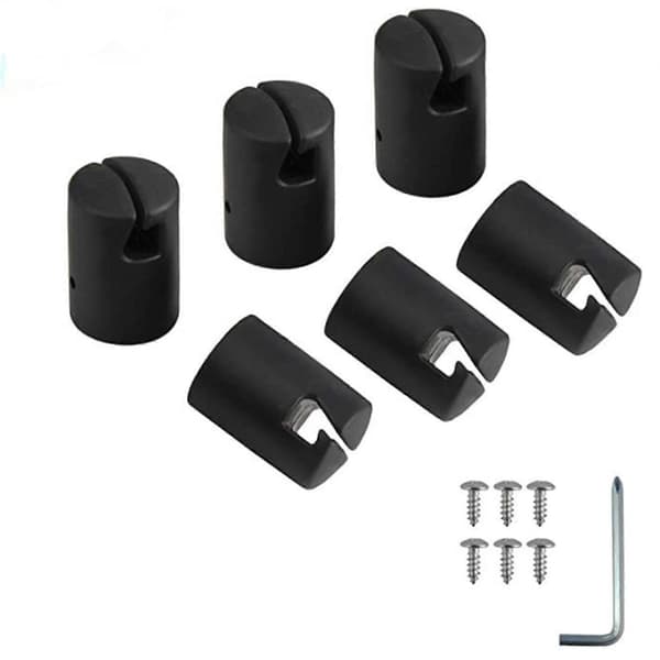 1 Set Trampoline Enclosure Pole Caps Durable High Strength Smooth Edge Super Stability Trampoline Enclosure Pole Safety Caps with Screws T