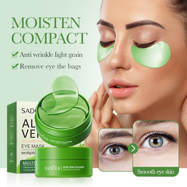 Aloe Vera Kollageeni Rauhoittava Silmänaamio (80g, 60kpl/30 paria)