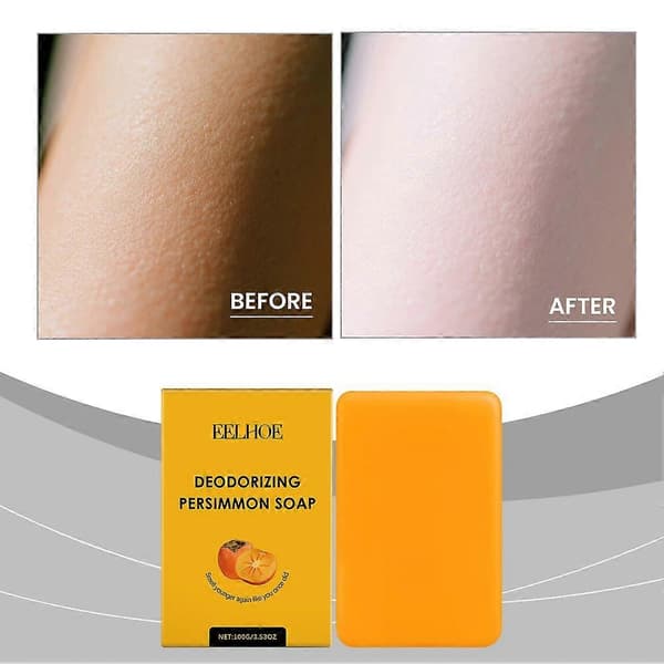 Deodoriserande Persimon Tvål 100g Växtbaserade Ingredienser Tar Bort Svettlukt