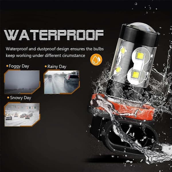 H11 LED Headlight Super Bright Bulbs Kit White 6000K High or Low Beam 2-pack