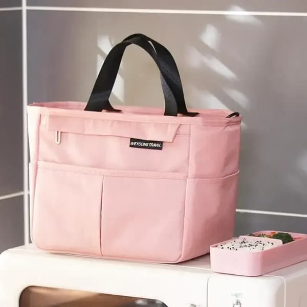 Durable Lunch Bag in Thick Oxford Fabric, Gray