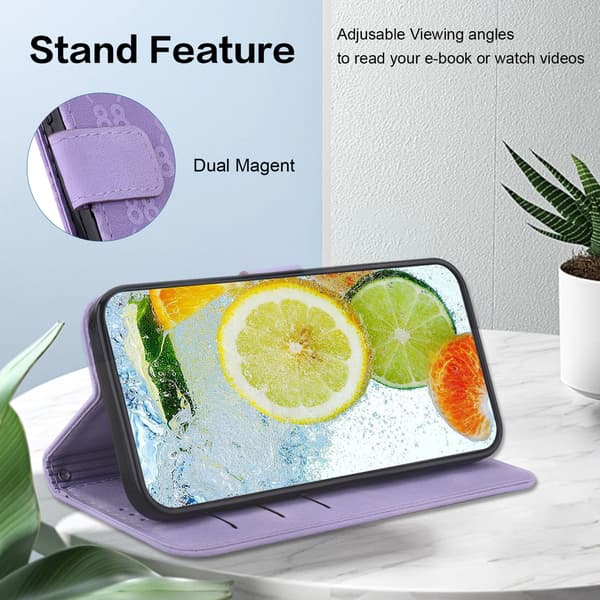 Double 8-format relief bracket card holder wallet case suitable for iPhone 7/iPhone 8/SE (2020), made of PU leather material