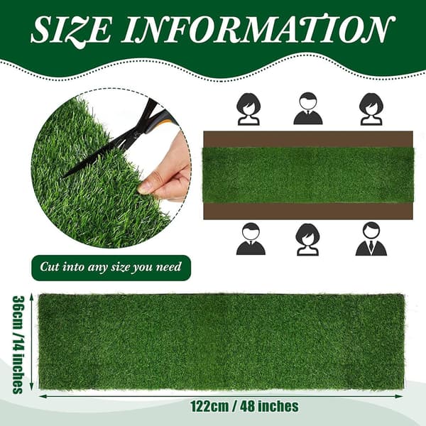 Artificial Grass Table Runner, 36 cm x 122 cm Artificial Grass Tablecloth Easter Fake Grass Table Mat