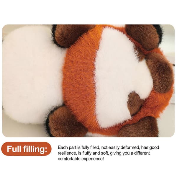 Giant Panda and Transforms into a Brown Red Panda. Red Panda Doll Plush Toy Transforms into a Giant Fox Doll, 100% New
