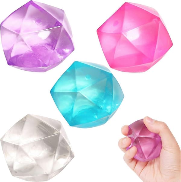 Tilfældig Farve Isklump Squishy Stresskube Stressbolde, Maltsukkerbold Fidget Sensorisk Legetøj til Håndøvelser for Afslapning