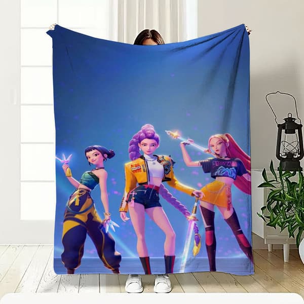 K-Witch Hunters Flanellteppe Hot Sale Digitaltrykk Multifunksjonelt Teppe Soverom Sofateppe A1237