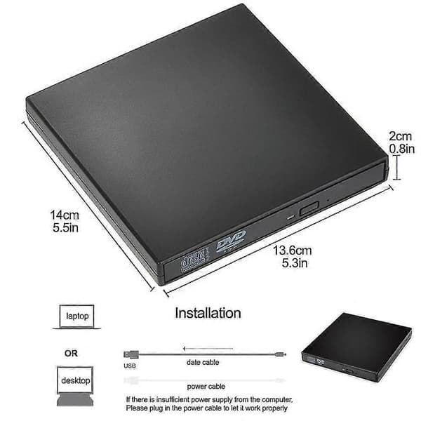Ekstern CD/DVD-leser Usb2.0