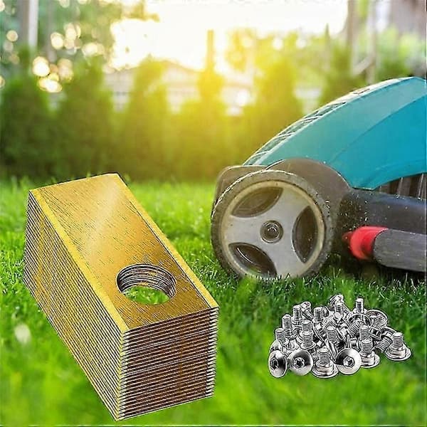 30 stk. kompatible erstatningsblader i rustfritt stål for Honda Miimo robotgressklipper, 39,2x17,5mm Silver