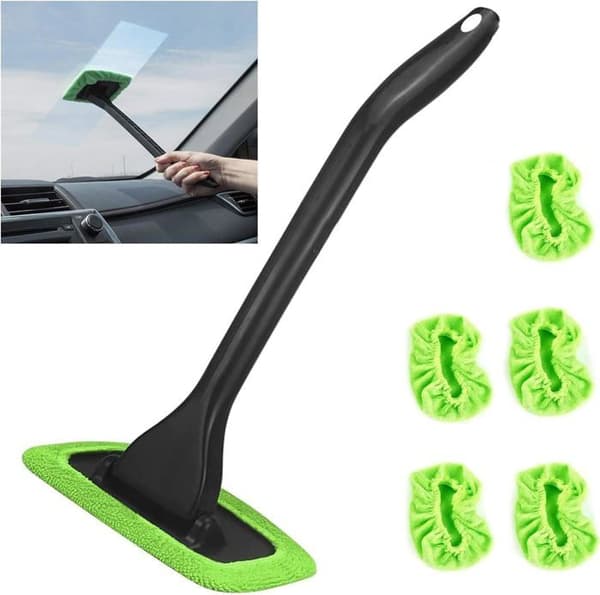 Car Windshield Cleaning Tool, Reusable Car Interior Cleaning Cloths, Wash Brushes