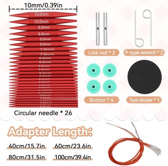 Knitting Set Handmade DIY Knitting Detachable Interchangeable Circular Knitting Needles Sweater Needles DIY Knitting Tools