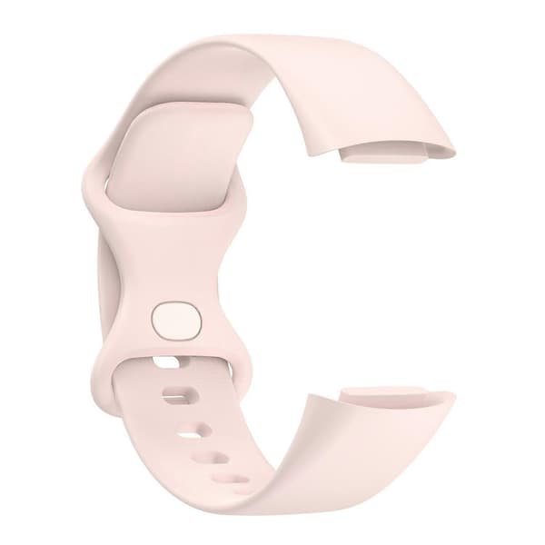 For Fitbit Charge 6 / 5 xDfind Silikon Armbånd Sand Rosa