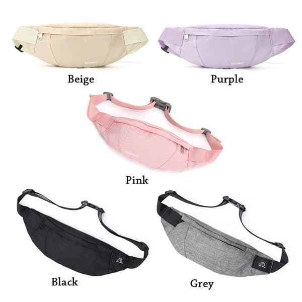 Lille Fanny Pack til Kvinder og Mænd Taljetaske Sort