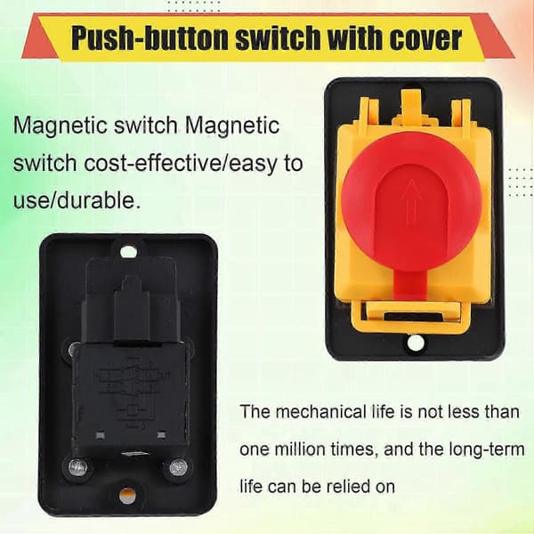 Electromagnetic Switch Magnetic Push Button Switch KJD12 16A 250V Power Tool Undervoltage Overload Protection Switch