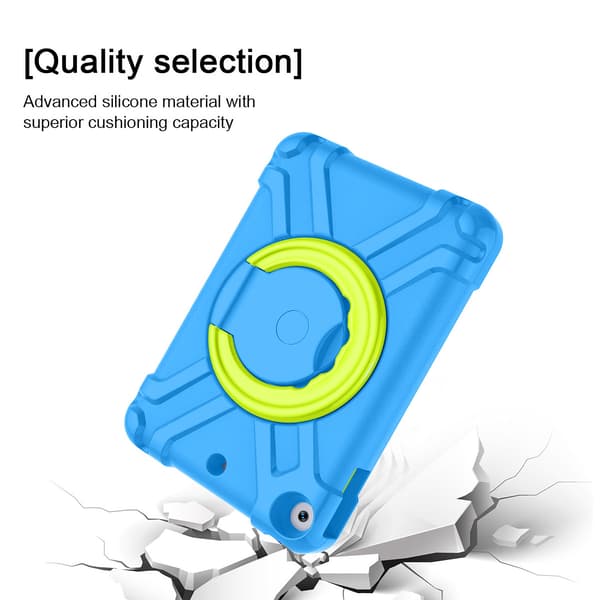 Børnecover med roterbart stativ, iPad Mini 4, blå/grøn blå