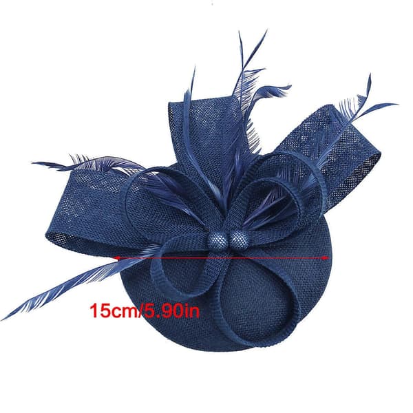 Fascinator og hårnålesæt til kvinder, perledekoreret hat, elegant hårtilbehør til bryllupper og temafester