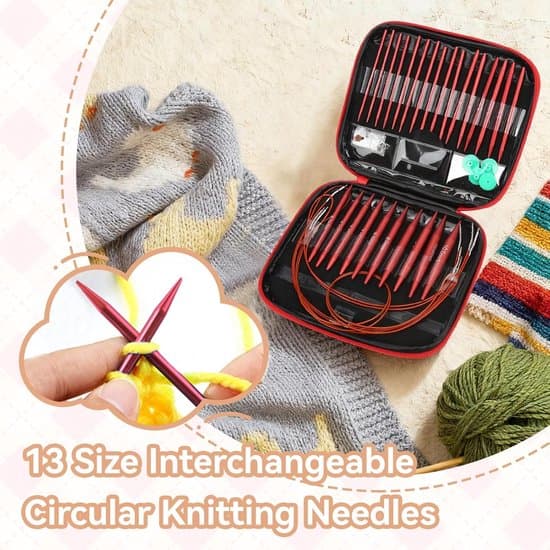 Knitting Set Handmade DIY Knitting Detachable Interchangeable Circular Knitting Needles Sweater Needles DIY Knitting Tools