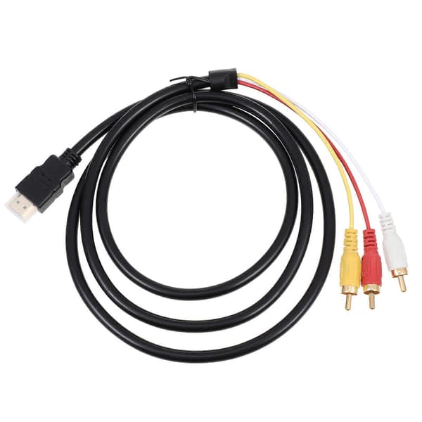 AV-videokabel, kobber Plug and Play-kabel til DVD-afspiller til TV, projektor, 150 cm
