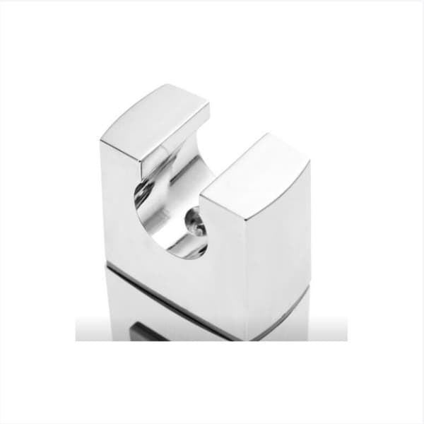 Skydbar bruseholder til 15x30 mm rør - Rektangulær i forkromet ABS badeværelse
