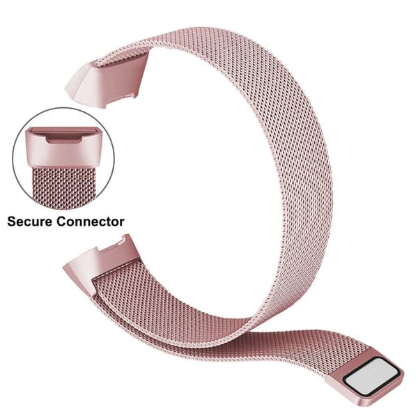 Milanese Loop Armband Fitbit Charge 3/4 Rosa