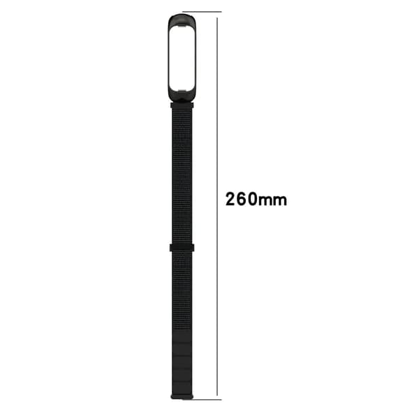 Samsung Galaxy Fit2 SM-R220 Nylon Velcro Strap (Dark Black + Black Frame)