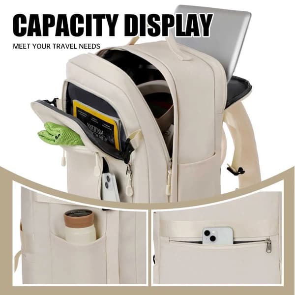 Cabin Backpack - Large Waterproof, 40CM X 30CM X 20CM (Beige)
