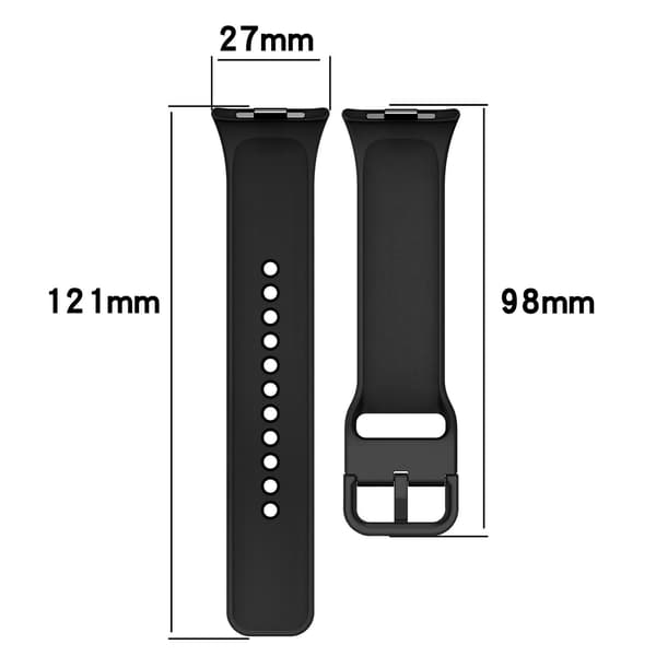 Udskiftningsrem til Redmi Watch 5 - Komfortabel Silikone Sort