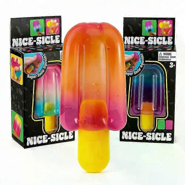 Is Squeeze Squishy Legetøj Gradient Farve Popsicle Design, Sommer Sensorisk Stresslindrende Fidget Legetøj, Perfekt til Påskekurve, Festgaver &...