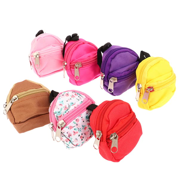 Mini Backpack Keychain and Zipper School Bag Keychain For Coin Purse