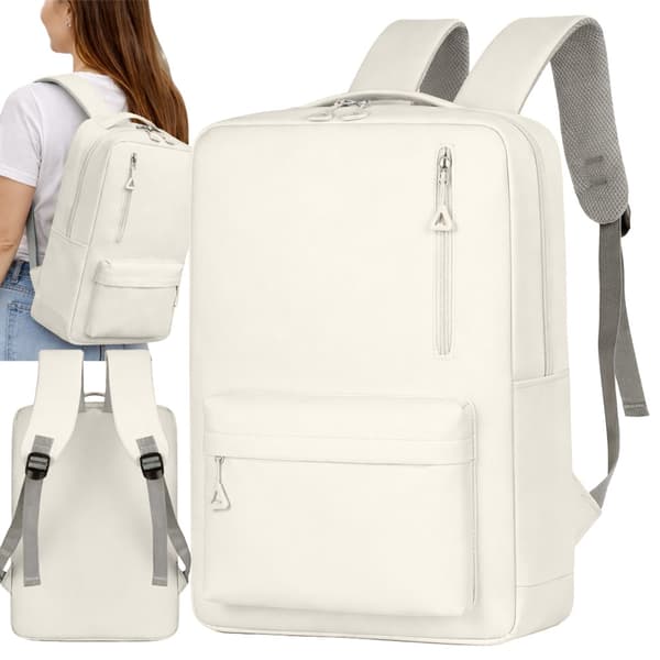Backpack with laptop compartment and USB port 18–20 L white 45x30x16 cm Vit white