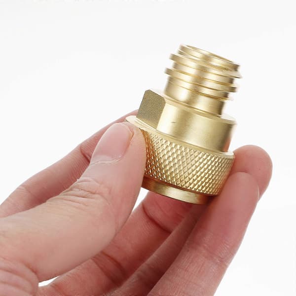 Messing CO2 Gassflaskeadapter, Bærbar Sodavannadapter for Rørbruk, 1 Sett