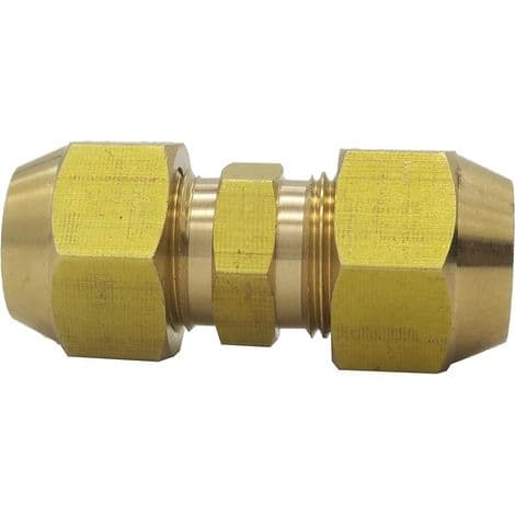 Air Conditioning Hose Extension - Double Intermediate Coupling Free Solder Head Copper Pipe Diameter from 6 to 19 mm Expanded Nut (15.58 mm)