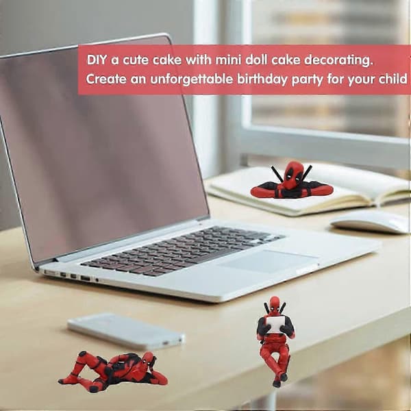 Deadpool Figurer Kagepynt, 3-delt Minifigur Sæt Kagepynt