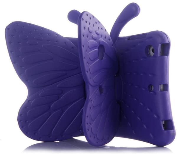 Sommerfugleformet børnecover til iPad 10.2/Pro 10.5/Air 3, lilla