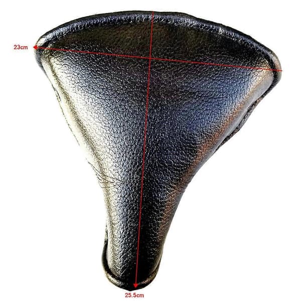 Vintage Faux Leather Bicycle Saddle Rivet Spring Black [DB]