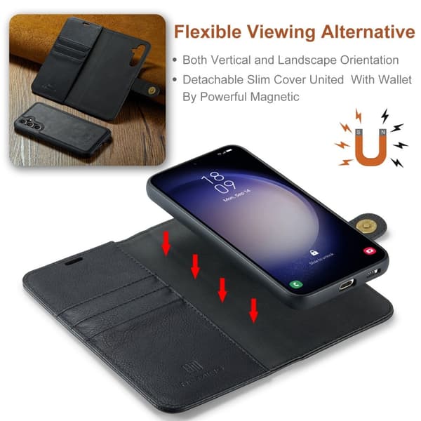 DG MING Samsung A16 2-i-1 Magnet Pungcover - Sort