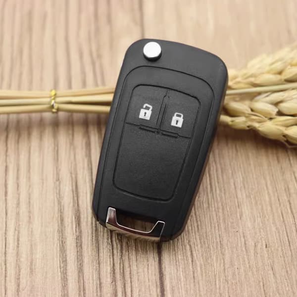 Sammenklappeligt bilnøgleskal til Buick/Opel/Chevrolet 2 knapper Sort