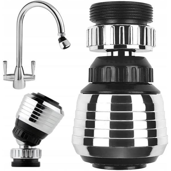 Two Adjustable Universal Faucet Aerators, Dual-Mode Kitchen Faucet Extender, Affordable Rotating Water-Saving Adapter, Complete Kit with In