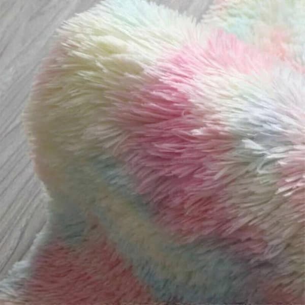 stor rund tæppe plys fluffy tæppe til stuegulv lyserød tie-dye