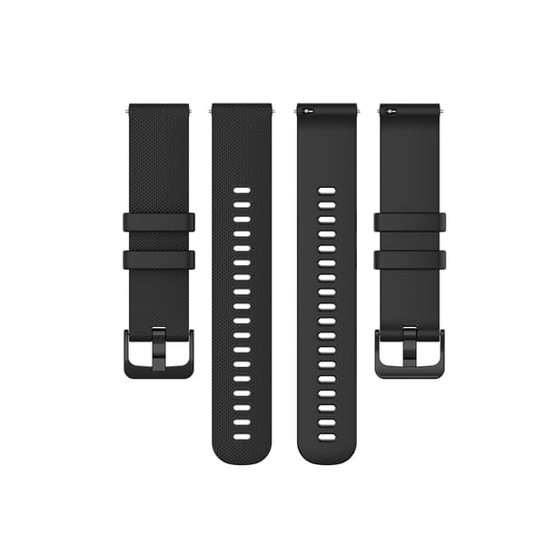 Silikonearmbånd 22mm til Garmin Vivoactive 4 - Sort