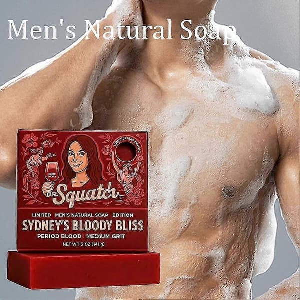 Dr Squatch Sydney Sweeney Bathwater Bliss Bar Soap LE 5000 Miesten Luonnonsaippua Red