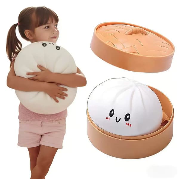 25 cm stor dumpling legetøj - hvide tasker, puder, sofa (uden bur)
